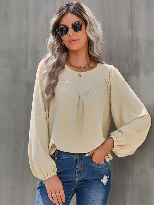 Loose Round Neck Pullover Shirt