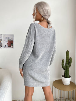 Loose Long Sleeve Long Sweater Dress